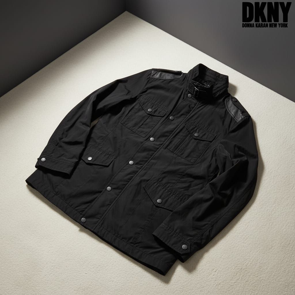 DKNY Parka Jacket Hitam Unik Keren
