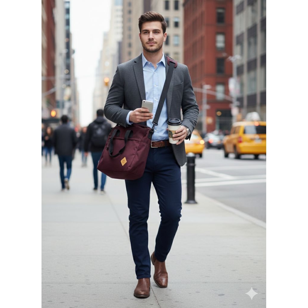 BISA NEGO ORIGINAL timberland tote bag/sling bag/tas laptop maroon