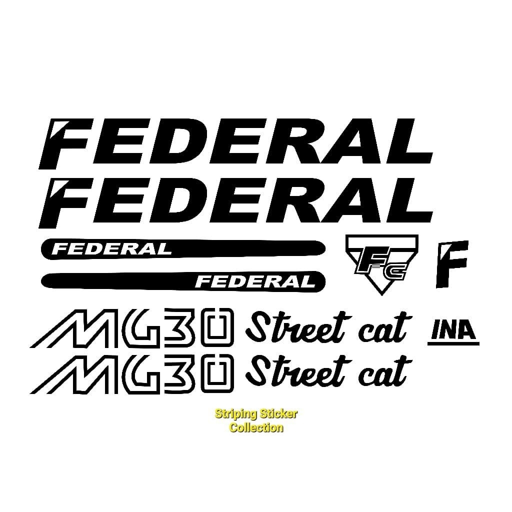 Sticker Sepeda Federal MG30 Street cat Cutting