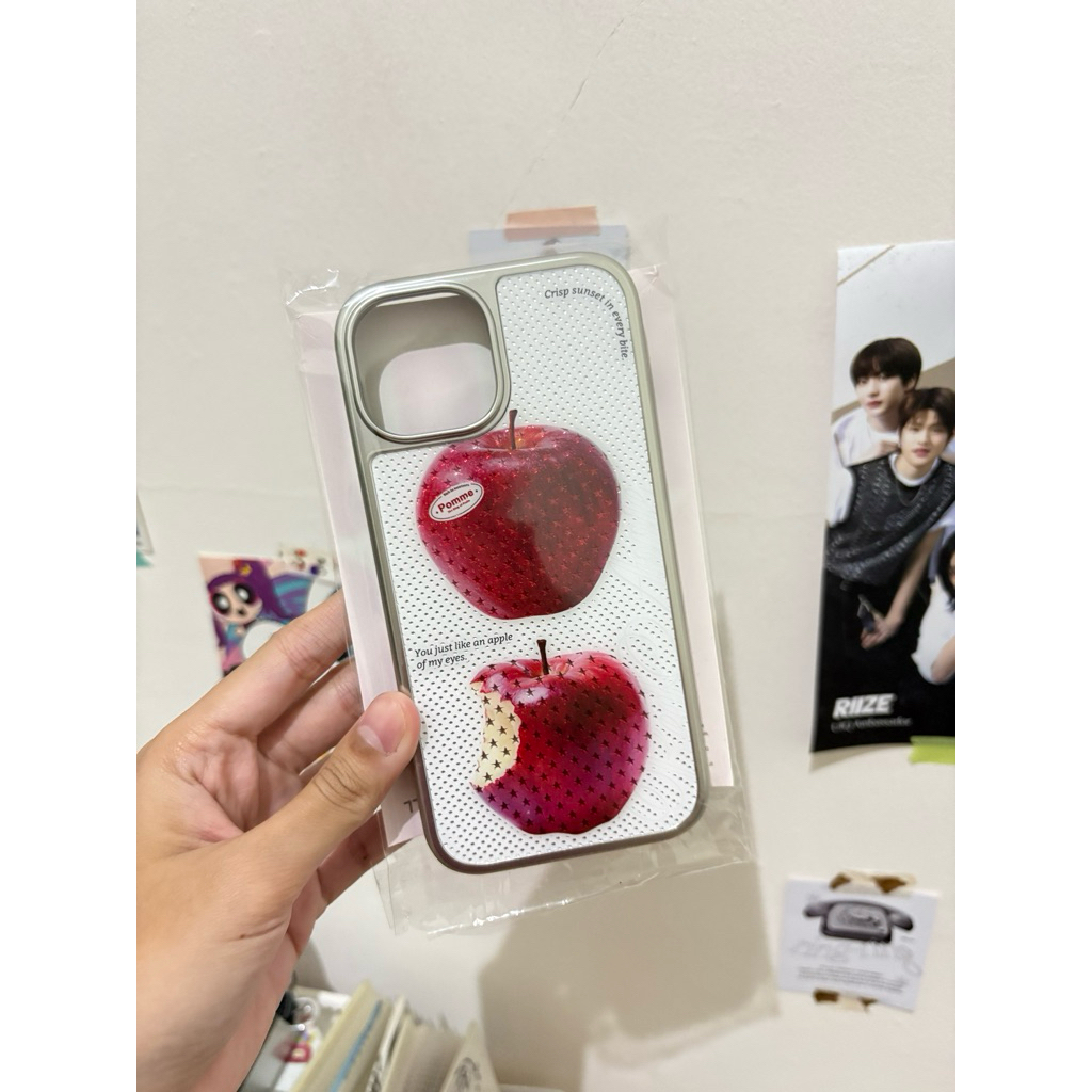 case iphone 15 basic sparkling apple casing hp iphone