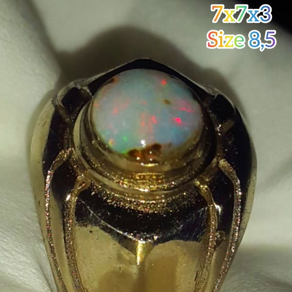 Cincin Batu Kalimaya Banten Natural Jarong Emban Alpaka Super