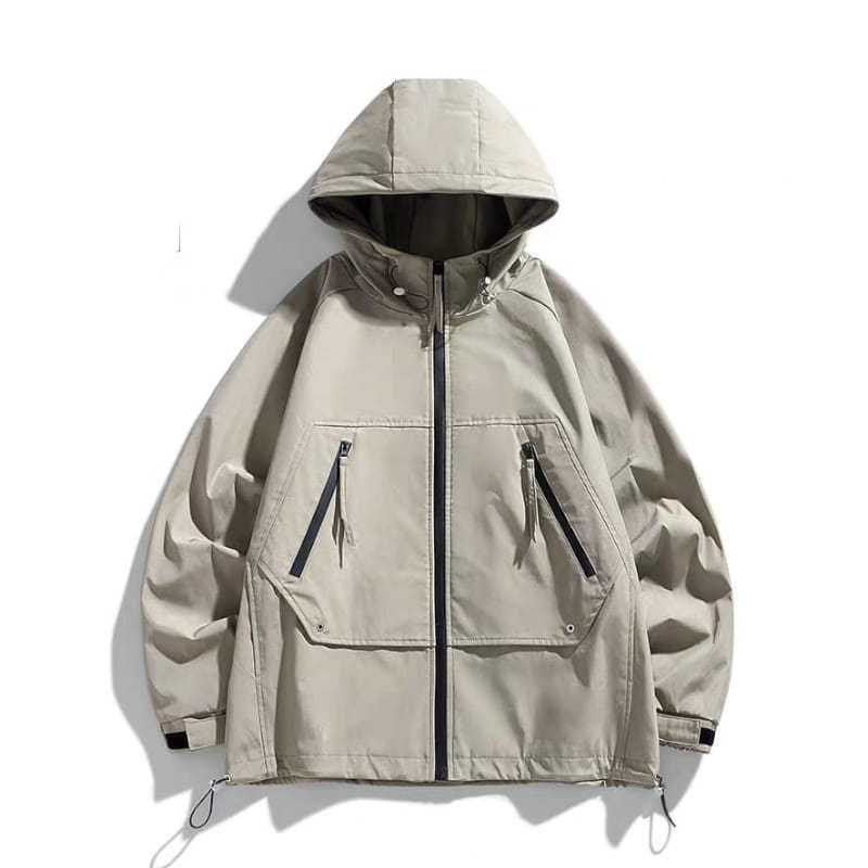Jaket Windbreaker Techwear Waterproof - Streetwear Hoodie