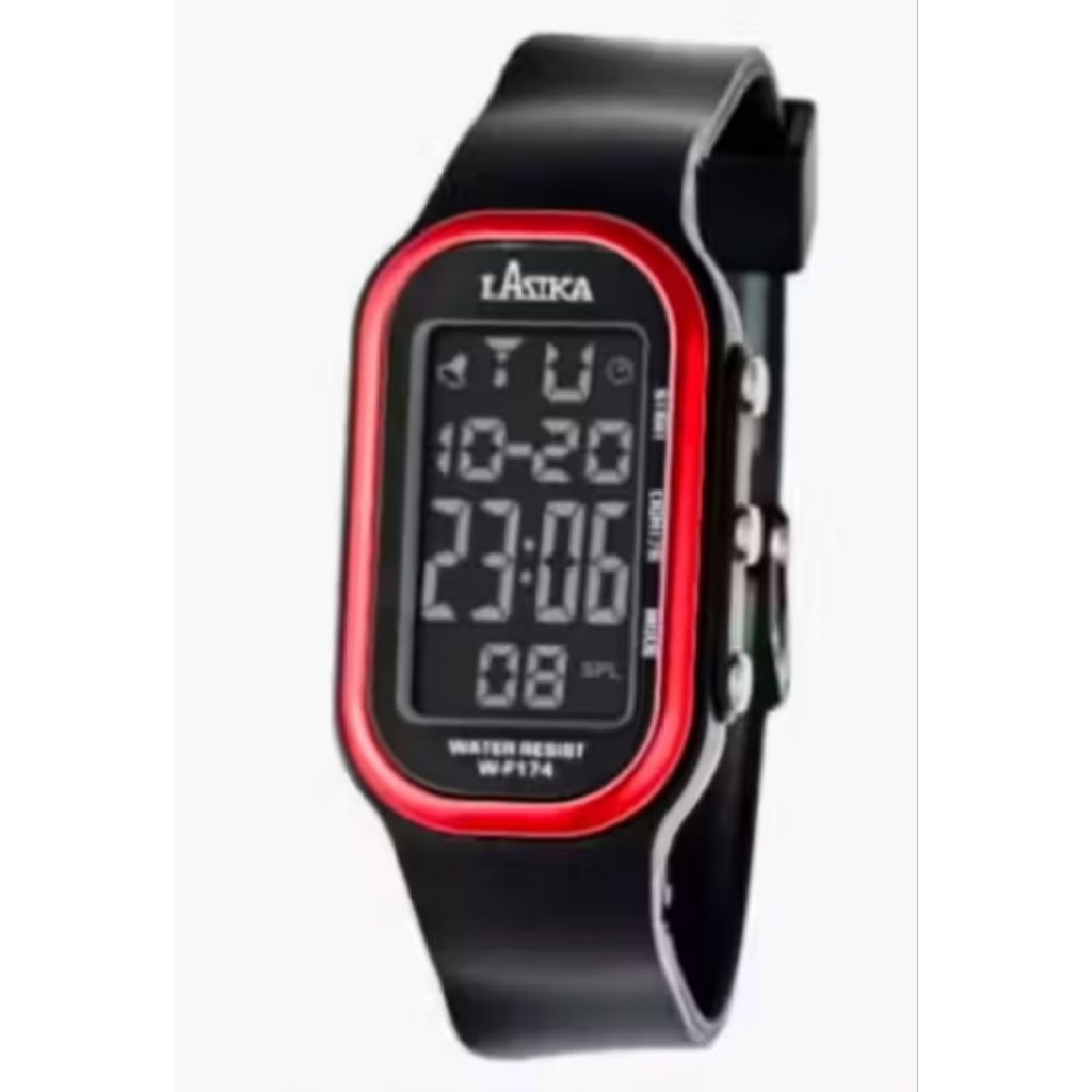Jam tangan anak /remaja anti air Lasika F174 digital tali karet