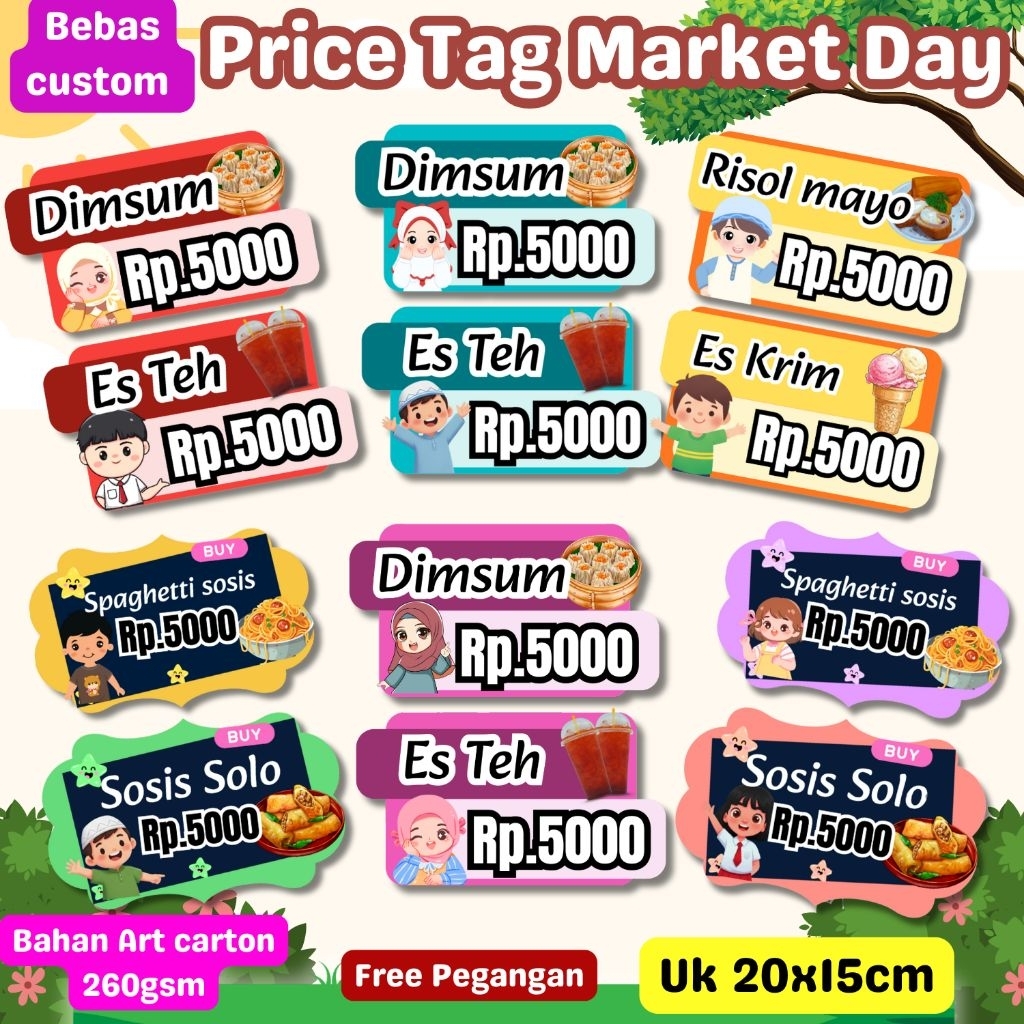 Props Harga Jualan Market Day Custom Harga Menu jualan Part 1