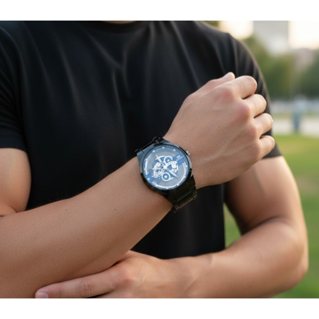 Jam Tangan Pria Rantai Warrior original Quality 100% Keren mewah dan Sporty