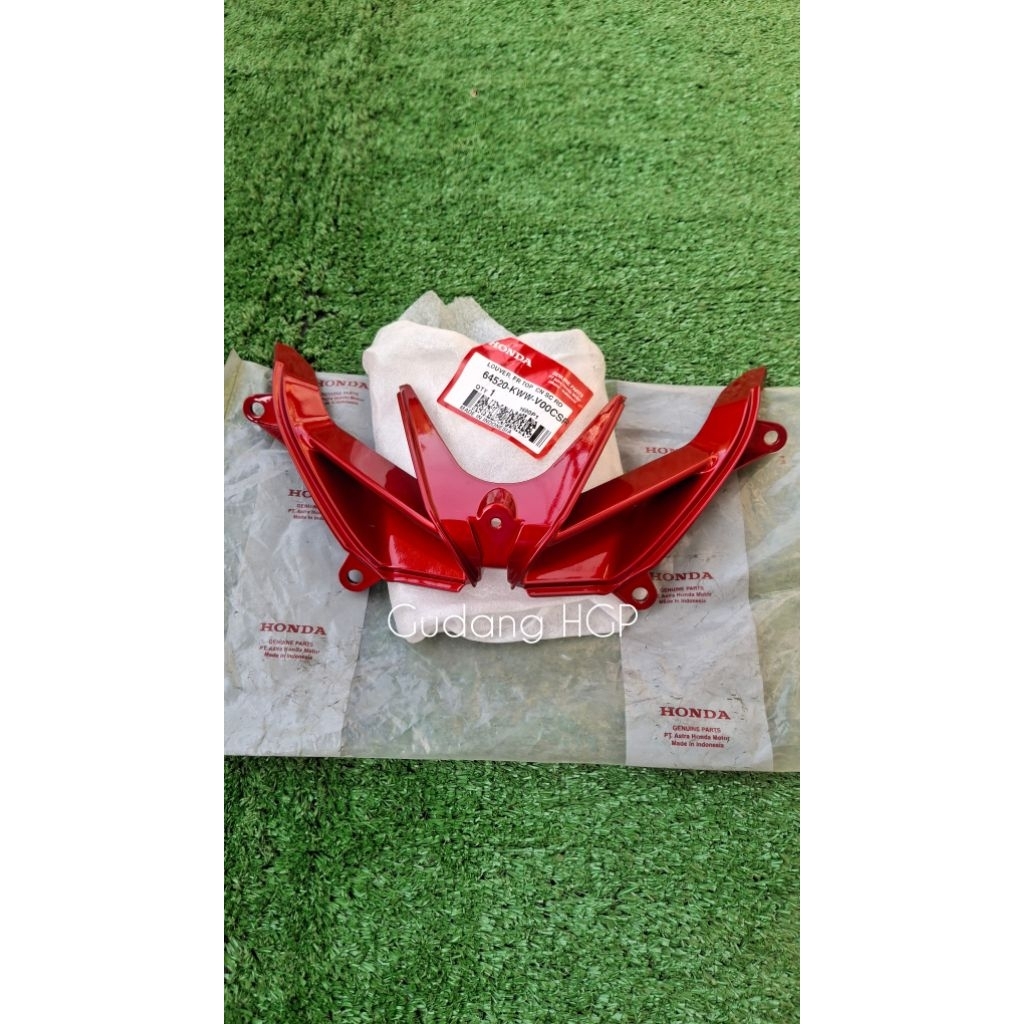 Louver Front Top Red Maroon Revo 110 New 64520-KWW-V00CSR Ori Honda Genuine Parts