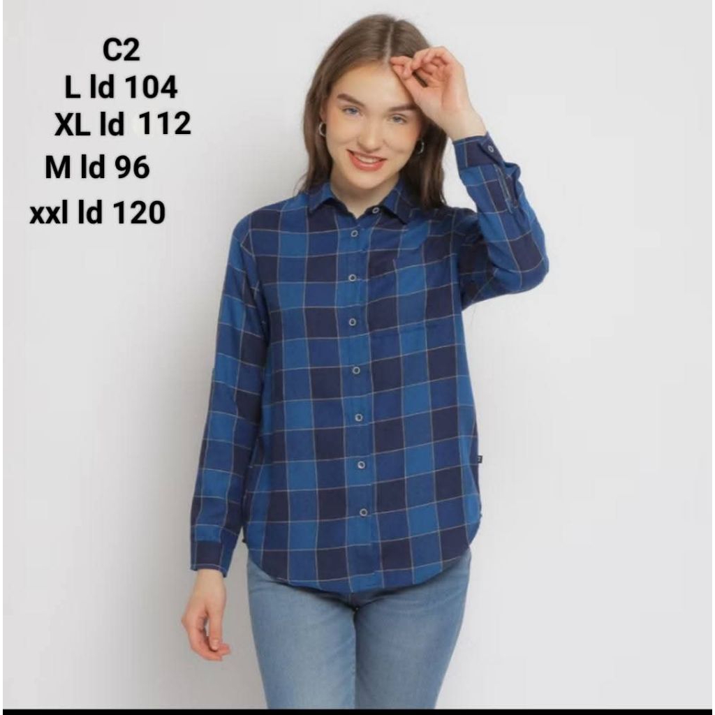 Kemeja Wanita Lengan Panjang Original C2