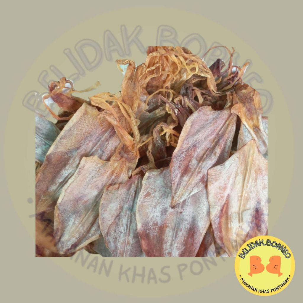 Sotong Kering/ Jiu He/ Juhi/ Jiu Ng/ Cumi Kering Asli Pontianak 250 gr