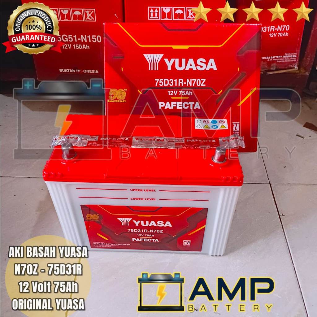 Aki Mobil KIJANG SUPER KRISTA GRAND LGX Aki Basah YUASA N70Z 75Ah ORIGINAL