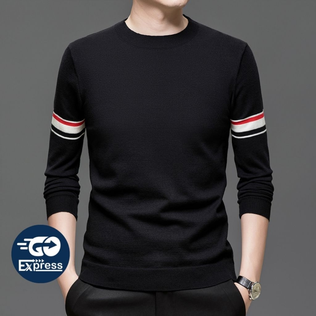 Sweater Oneck Pria Rajut Halus Tebal/Sweater Pria