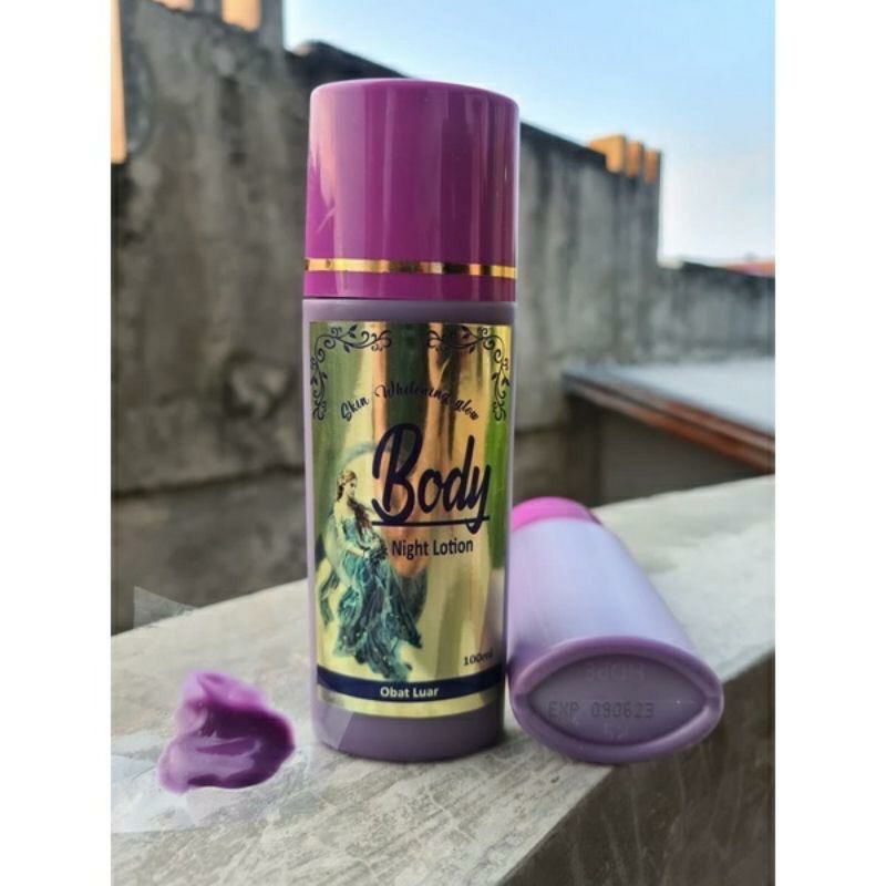 Lotion Pemutih Badan HDPE Malam Pekat Dosis Tinggi SKIN WHITENING GLOW 4X DOSIS