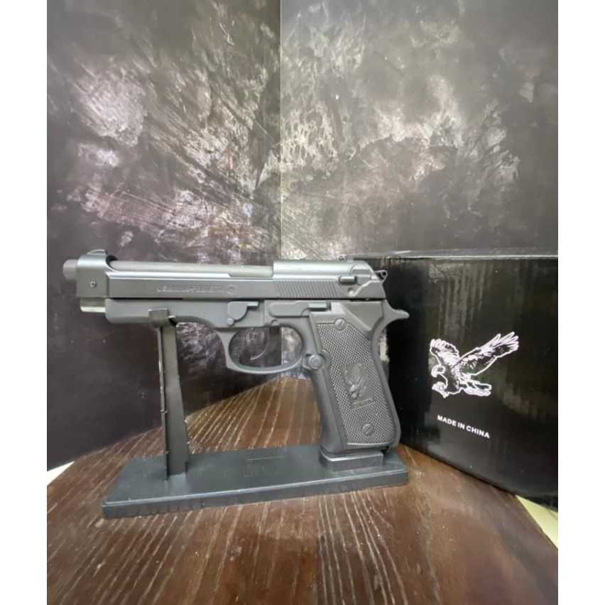 Cod Korek Api Revolve Black mirip pistol beneran free pajangan pistol