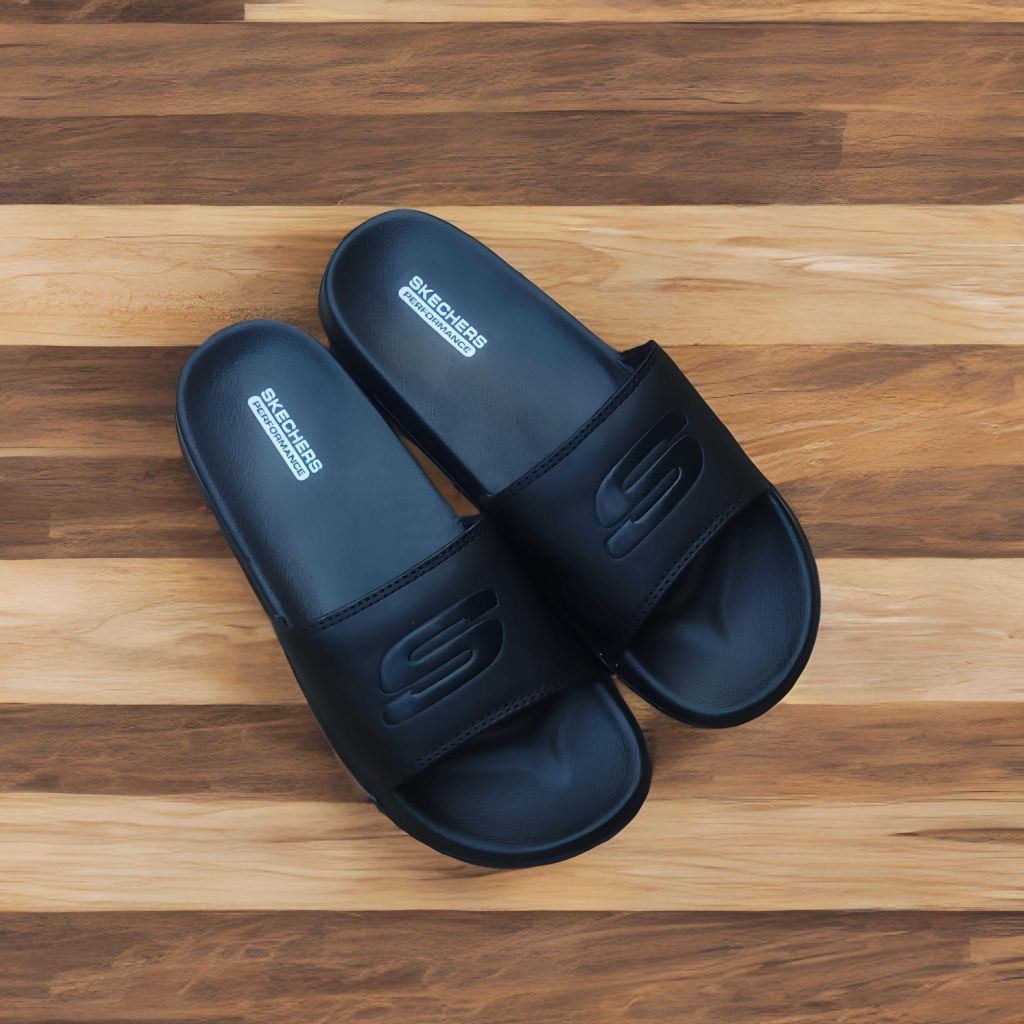 SKECHERS SANDAL SLIP ON PRIA WANITA SLIDE SLOP CASUAL