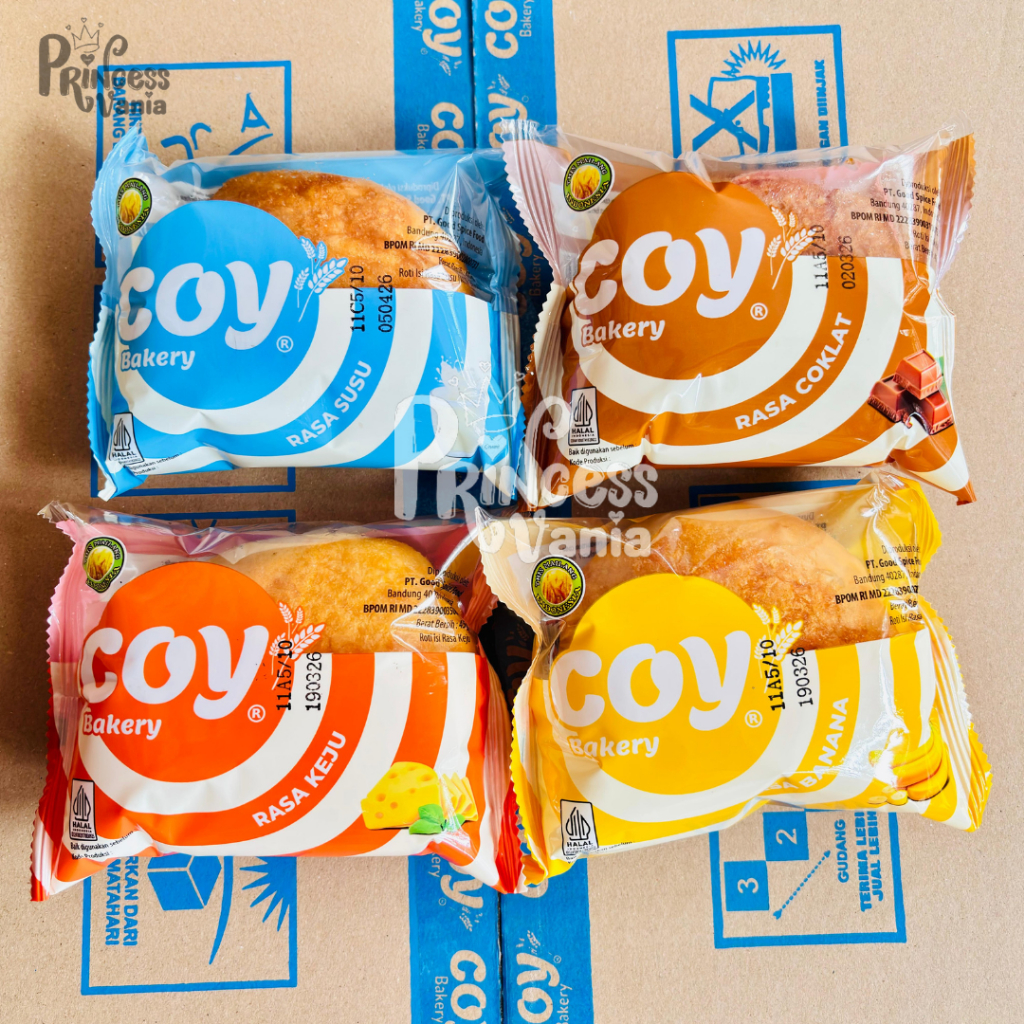 COY BUN BAKERY SATUAN ROTI ISI RASA SUSU COKELAT KEMASAN 45GR