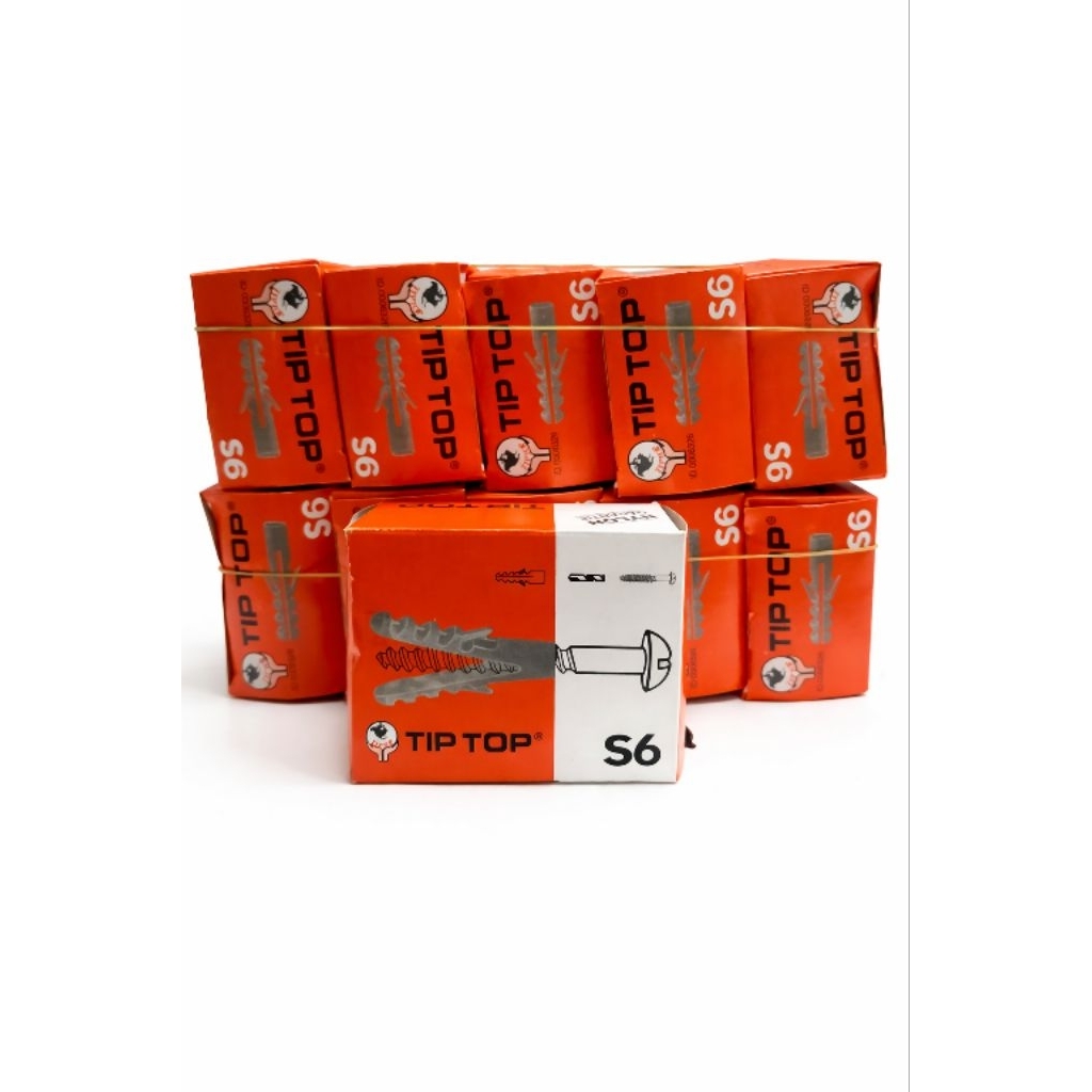 Fiser tiptop s6" pengencang sekrup isi 100pcs perkotak