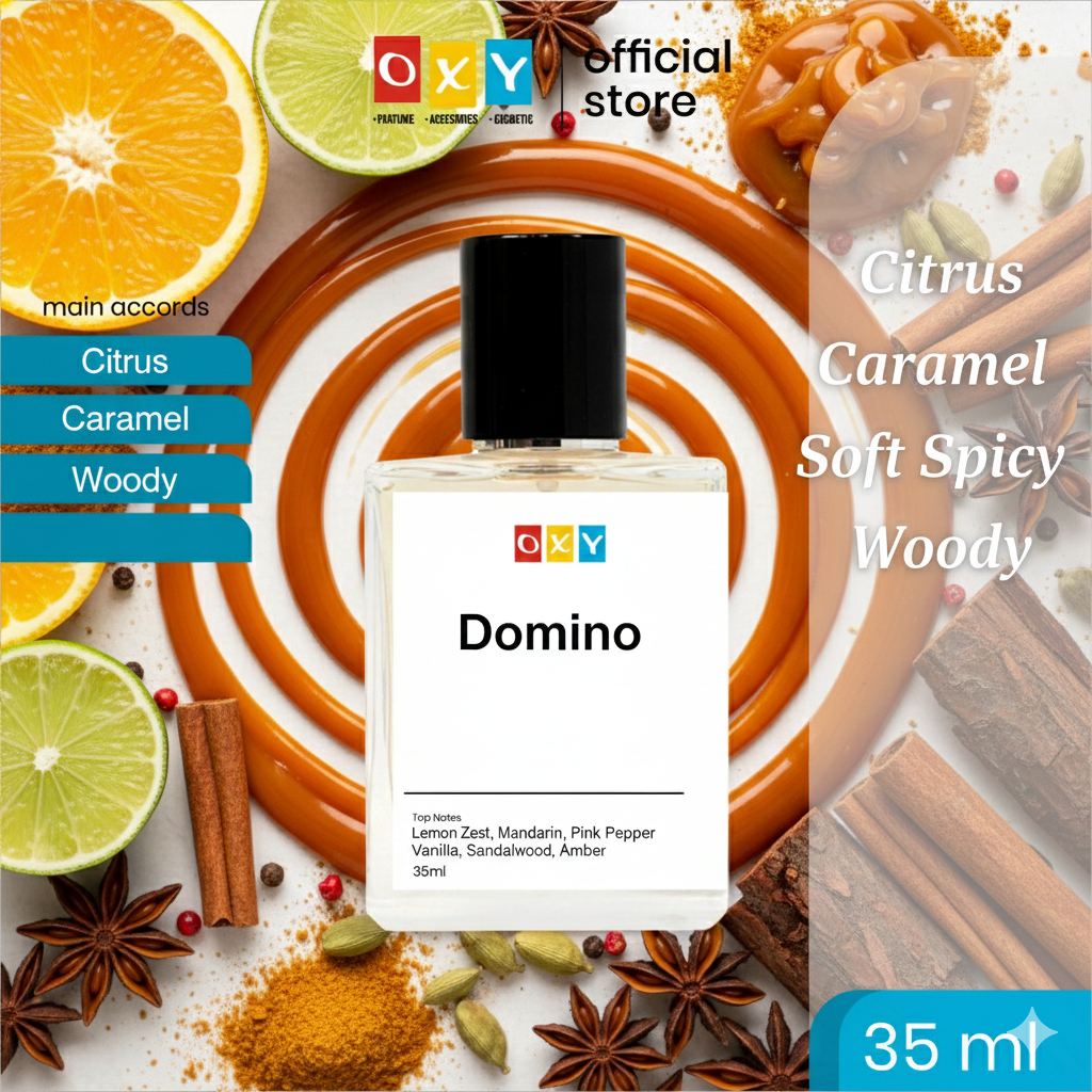 Oxy Domino - Parfum Pria Maskulin Tahan Lama 24 Jam EDP Original - Minyak Wangi Cowok Disukai Wanita