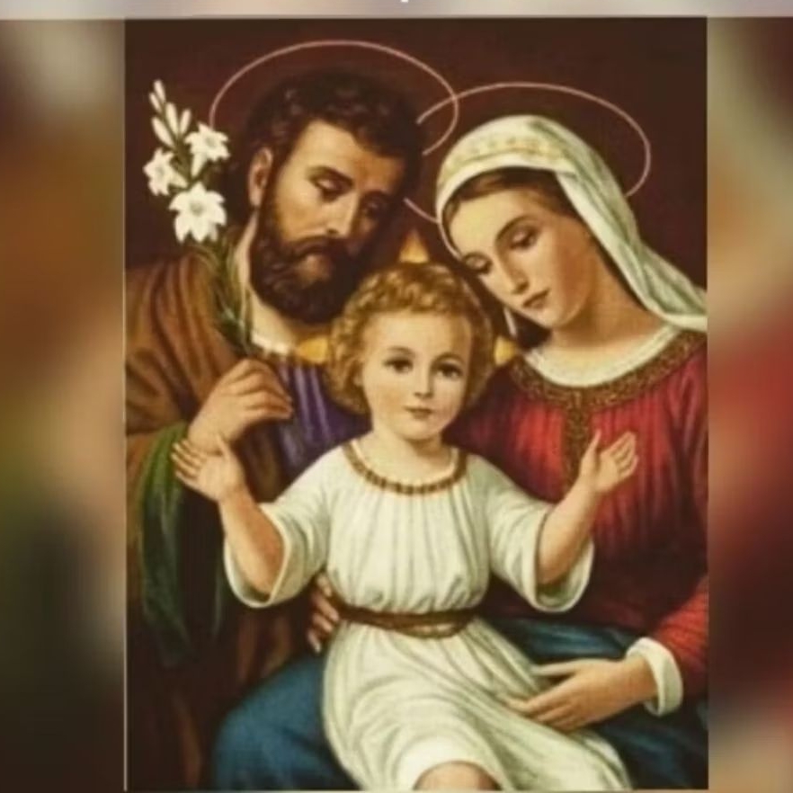 DIY PAKET KRISTIK HOLY FAMILY YESUS MARIA YOSEPH CROSS STITCH KIT POLA KAIN nkf joy sunday
