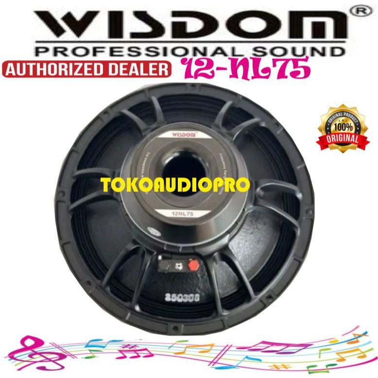 Speaker Komponen Wisdom 12NL75 / 12 NL 75 / 12NL 75 / 12 NL75 - 12 inch Neodynium