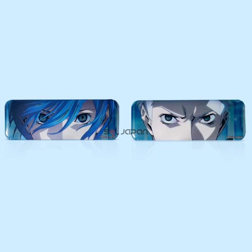 Persona 3 Reload P3R Tinplate Reflective Badge Protagonist Arisato Minato Makoto Yuki Sanada Akihiko