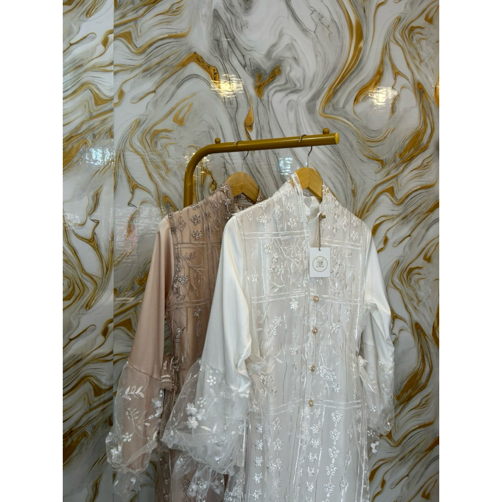 DRESS GAMIS BROKAT PITA SAMPING || KEANESKA_FASHION