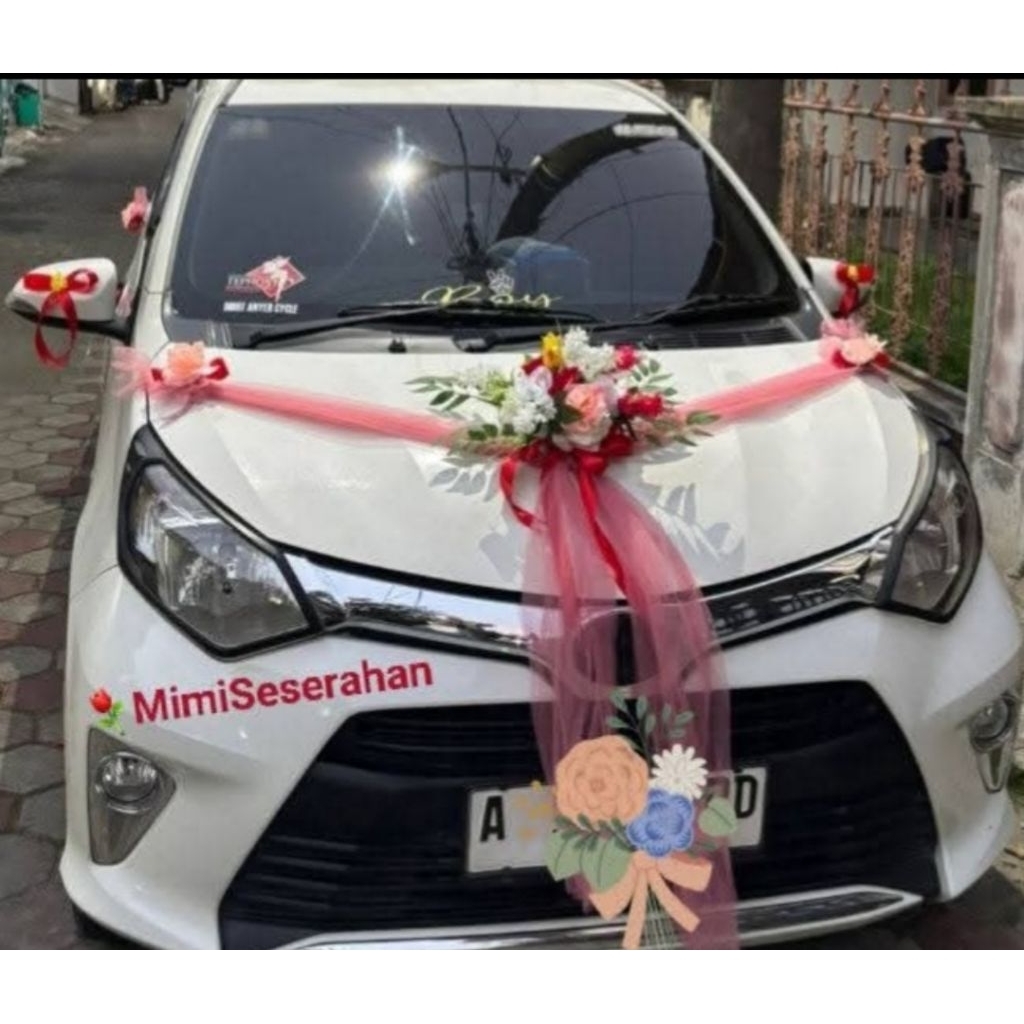 Bunga Hias Mobil Pengantin 1 Set