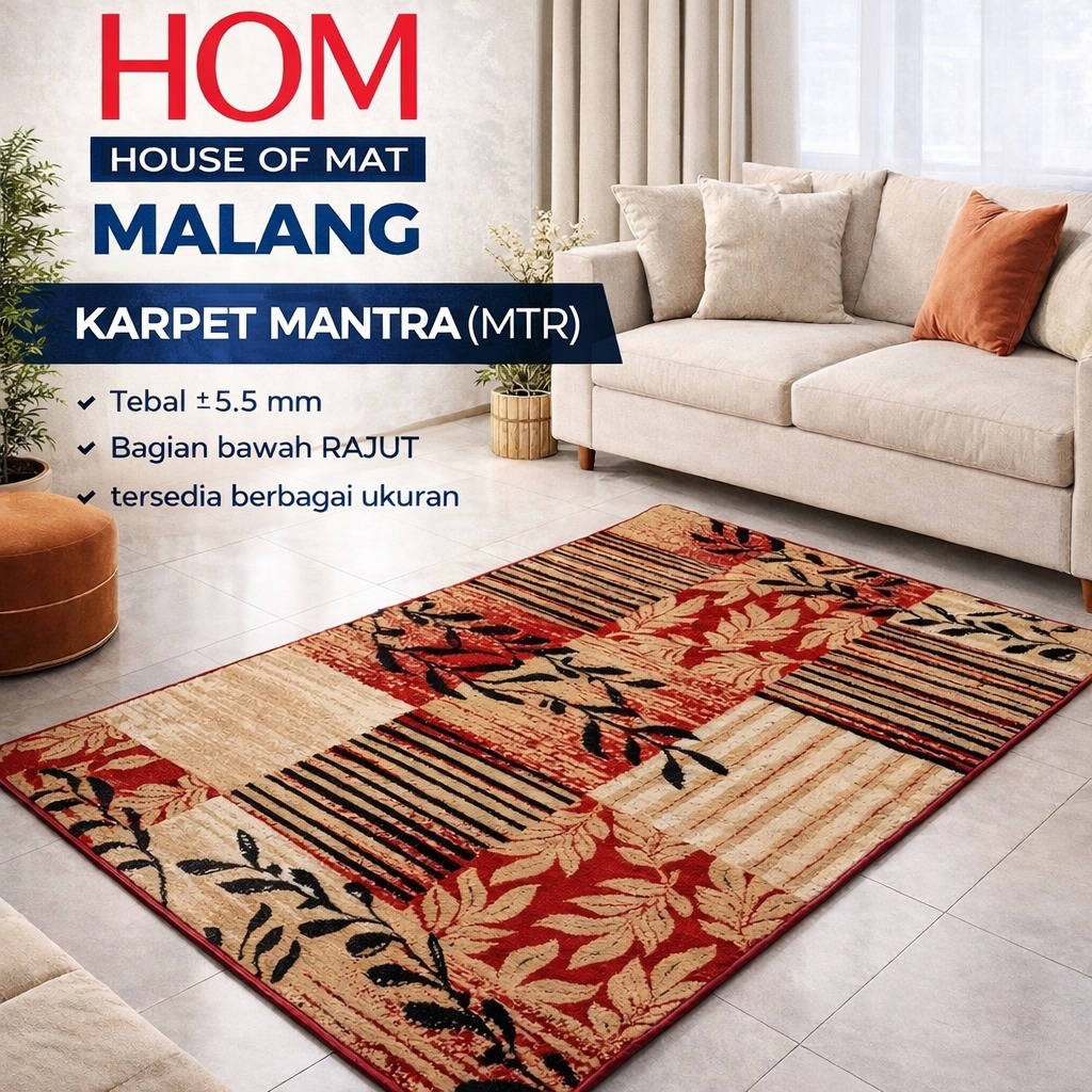 HOM Malang | Karpet Permadani MANTRA (MTR) 160 x 210 | karpet minimalis | Karpet modern