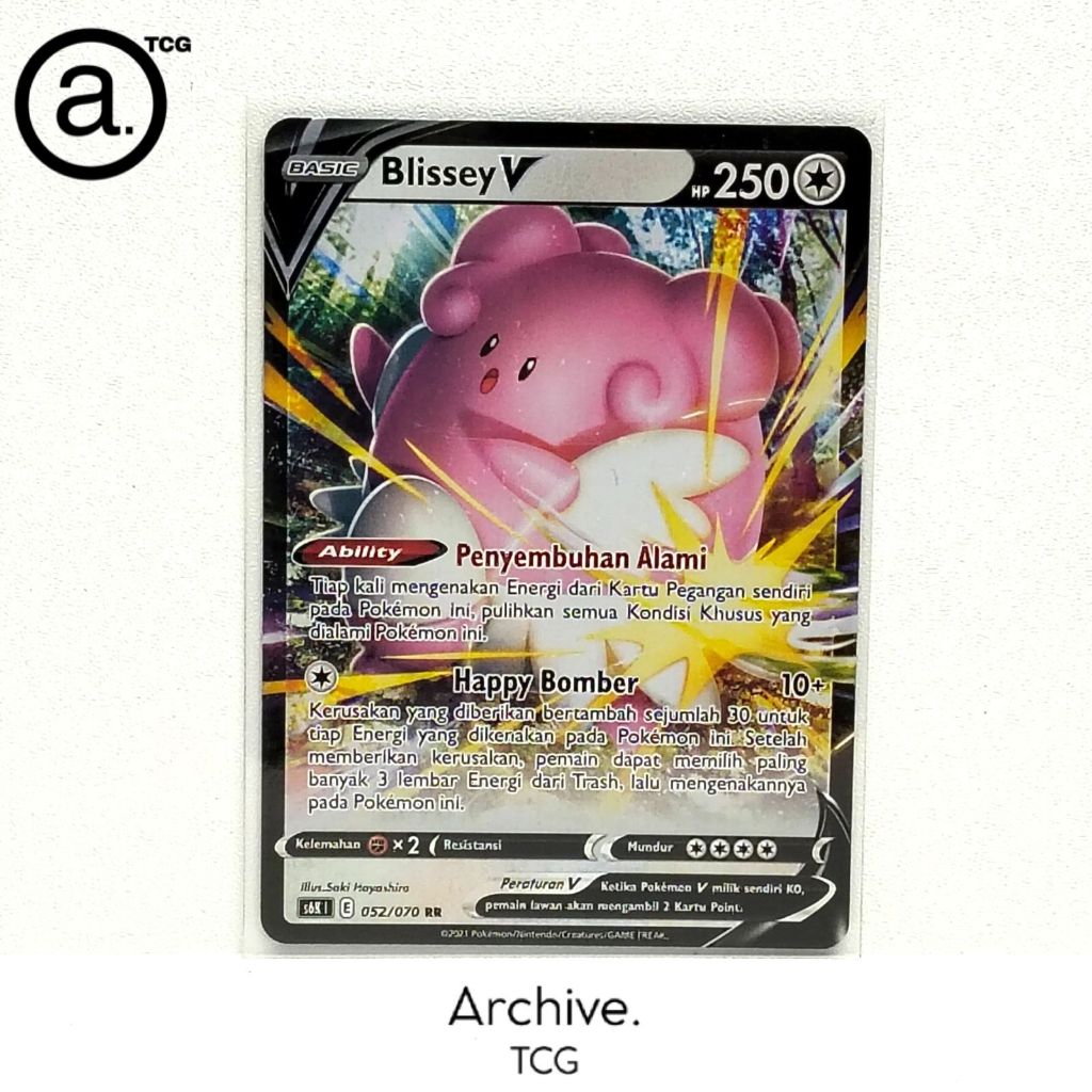 Blissey V (052/070) Pokemon Indonesia ~ Astral Gelap Gulita S6K