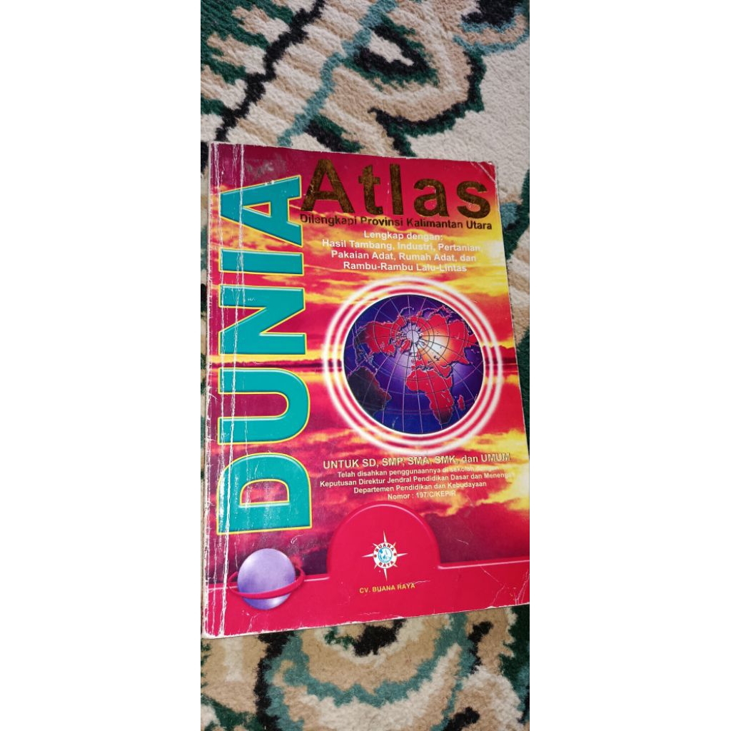 Atlas Dunia Lengkap - Edisi Provinsi Kalimantan Utara (Original Preloved)