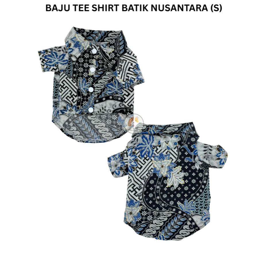 Baju Kemeja Anjing Kucing Batik Nusantara (S)