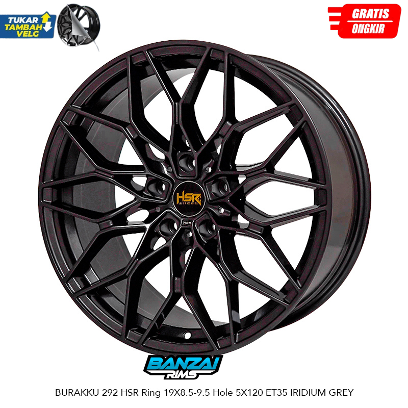 HSR BURAKKU VELG HSR WHEEL RING 19 5X120 IRIDIUM GREY BMW