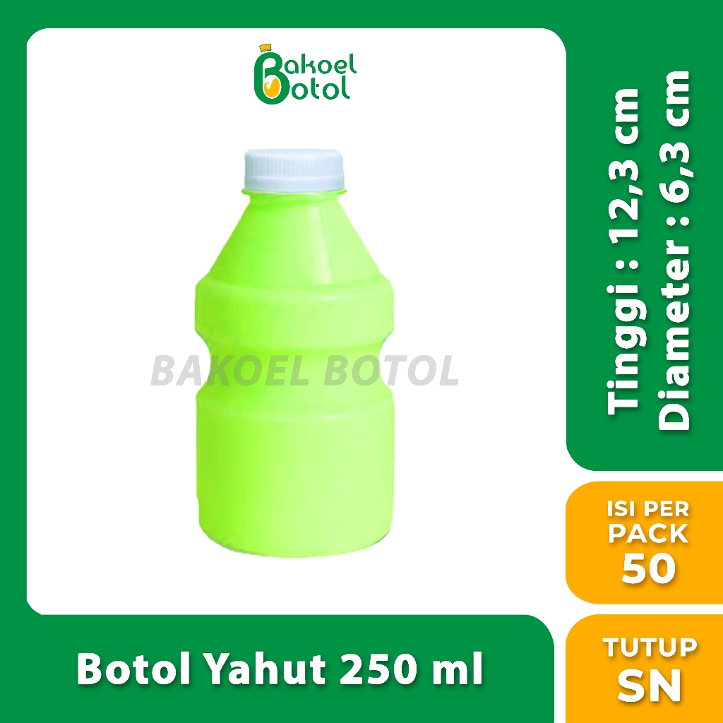 Botol Yahut 250 ml / Botol Plastik 250 ml / Botol Unik 250 ml / Botol Yakult