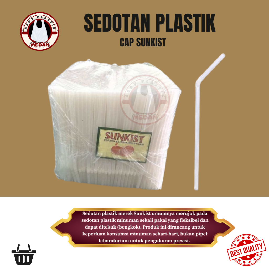 SEDOTAN PLASTIK CAP SUNKIST PIPET MINUMAN