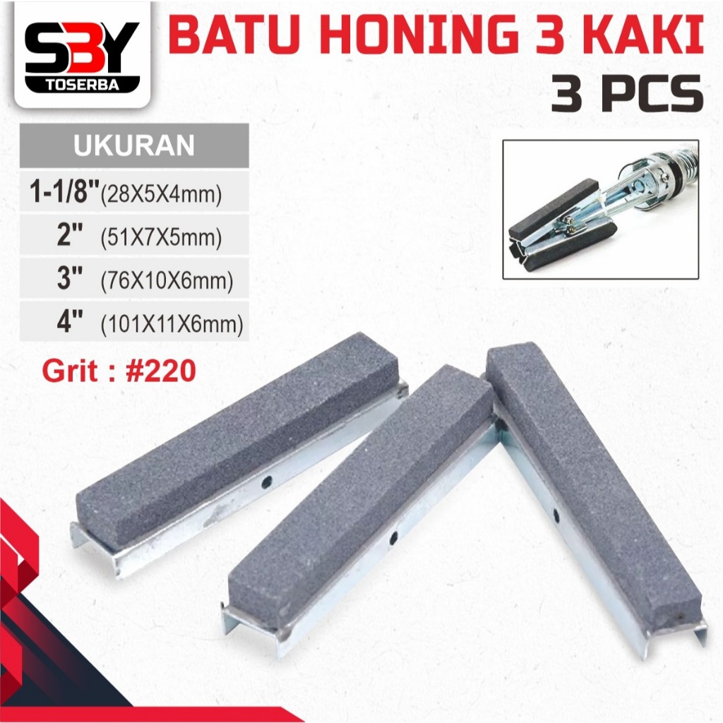 Batu Honing 3 Kaki 3 Pcs / Honing / Batu Honing