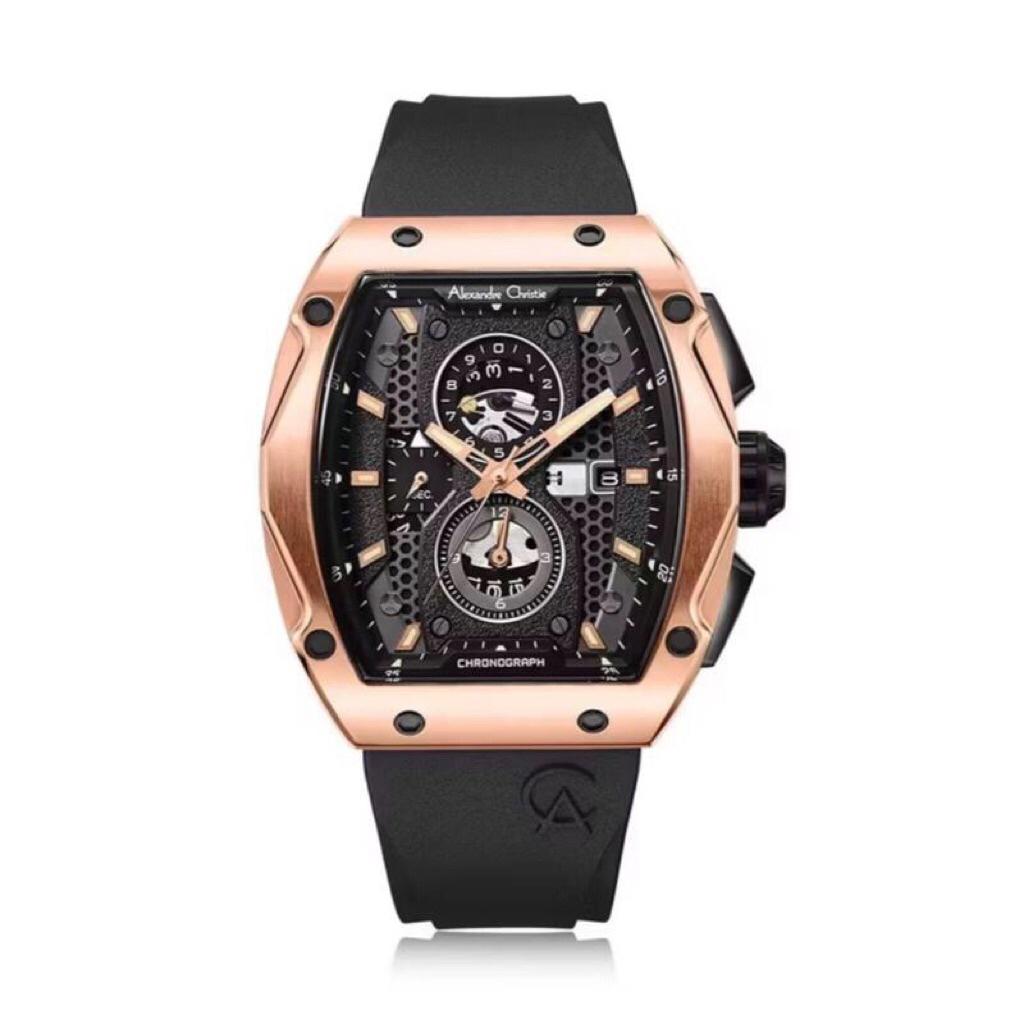 JAM TANGAN PRIA ALEXANDRE CHRISTIE 6608MC / AC 6608 RUBBER [ORIGINAL]