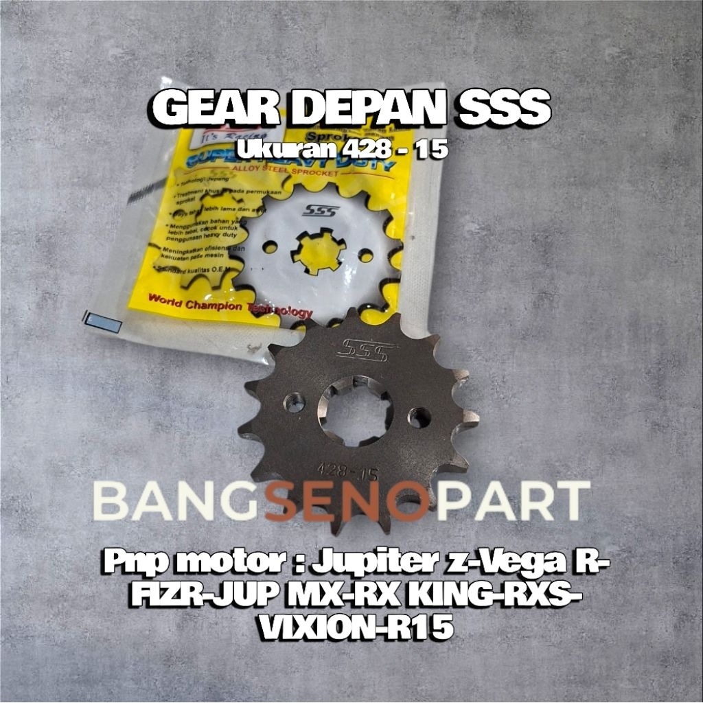 SSS GEAR DEPAN YAMAHA RX KING JUPITER Z FIZR VIXION || SSS GIR DEPAN YAMAHA R15 MX KING