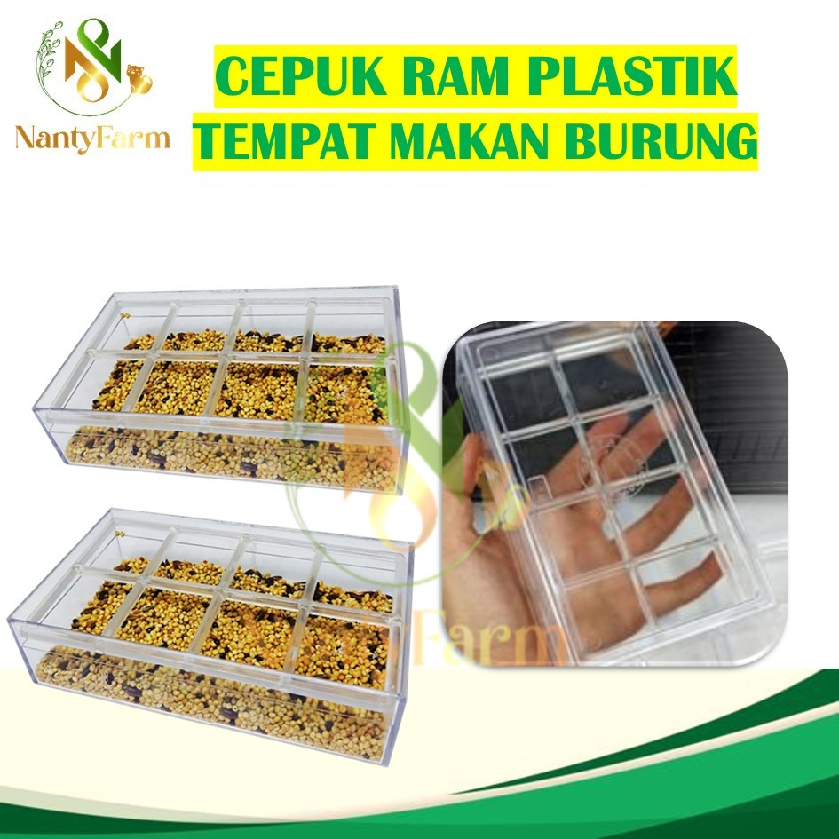 Cepuk Ram Wadah Pakan Milet Minuman Ternak Burung LOVEBIRD KOLONI