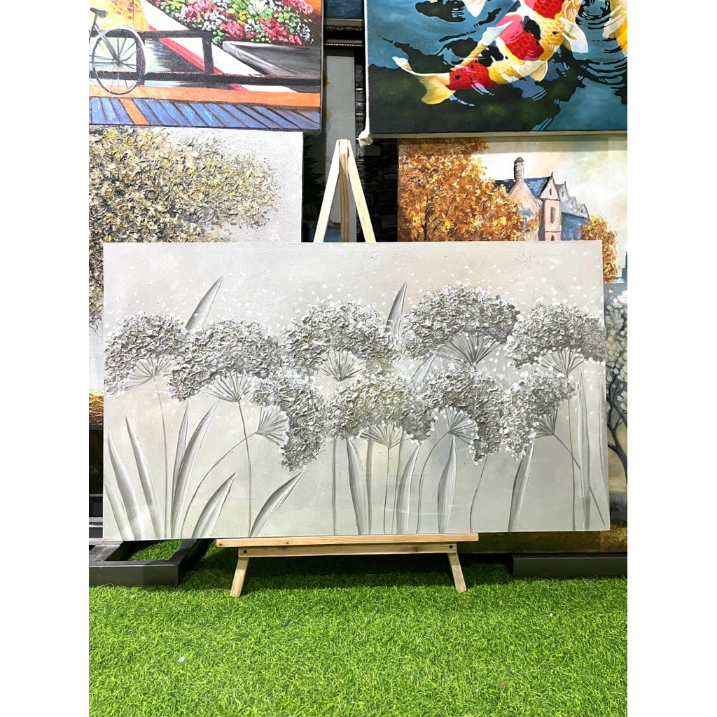 lukisan bunga dandelion | dekorasi rumah