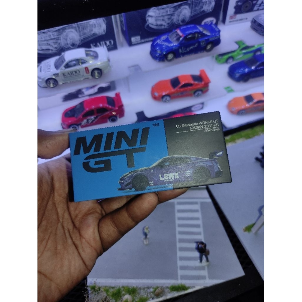 Mini GT Nissan GTR35 LBWK Blue no 299