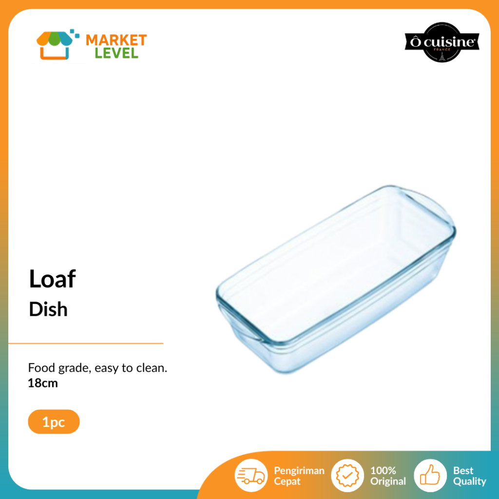 Ocuisine Glass Bakeware - Loaf Dish 28Cm