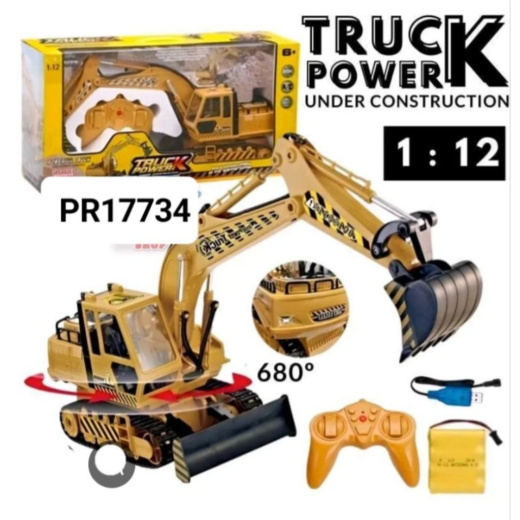 Remote Control RC Excavator 2.4ghz skala 1:12 Excavator Truck Power Jumbo