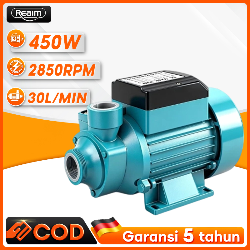 REAIM 450W Pompa Air Jet Pump Otomatis 40M Daya Dorong Pompa Air Shimizu