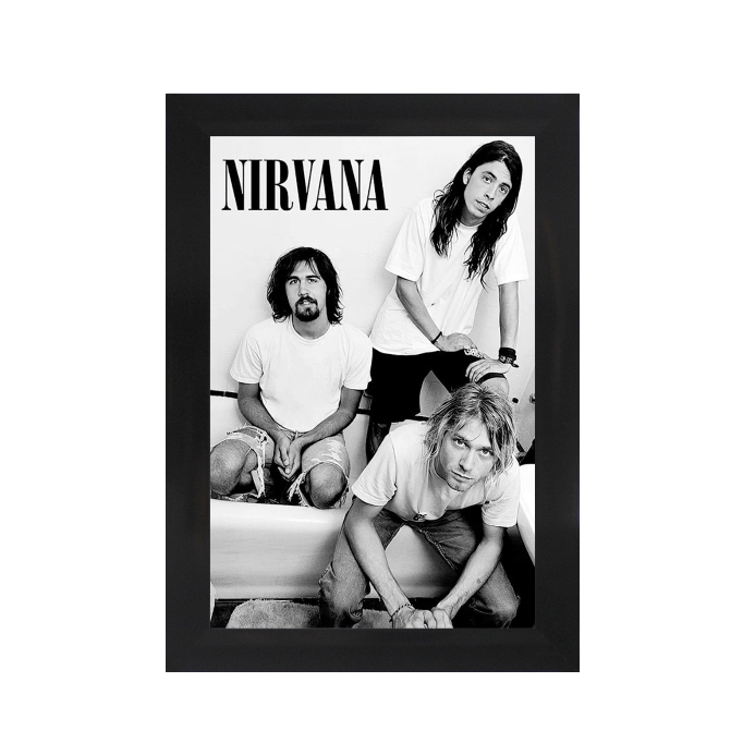 BINGKAI MINIMALIS & POSTER NIRVANA 8RS 20cm x 30 cm Bahan Lamit