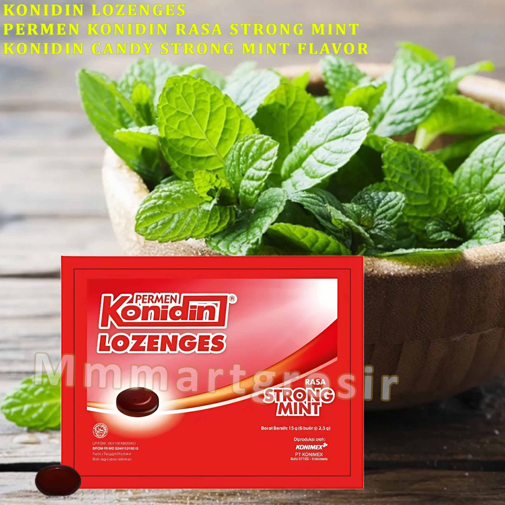 Permen Konidin Lozenges / Permen Konidin Rasa Strong Mint / Konidin Candy Strong Mint Flavor / 15gr