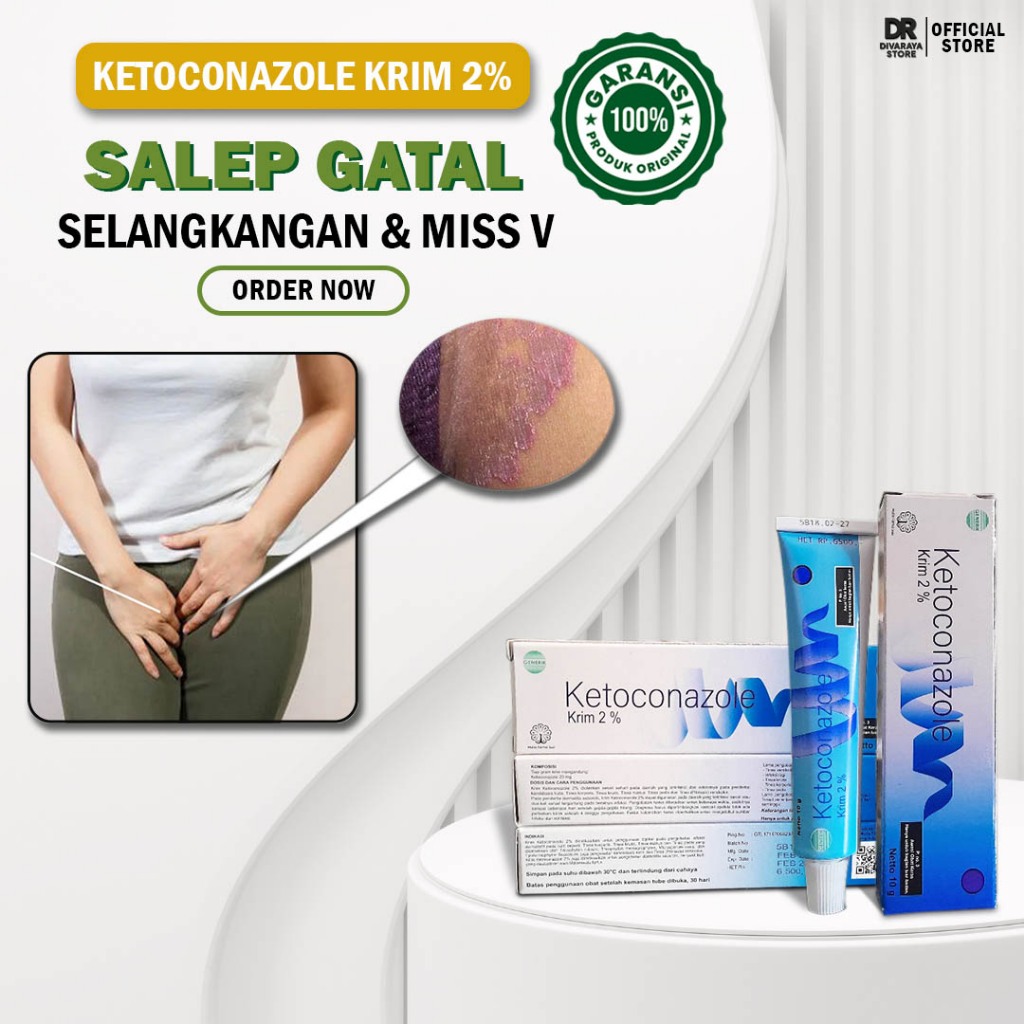 Ketoconazole 2% Salep Jamur 10 gr - Ketoconazole Cream Krim Obat Panu Kadas Kurap Gatal Original Bpo