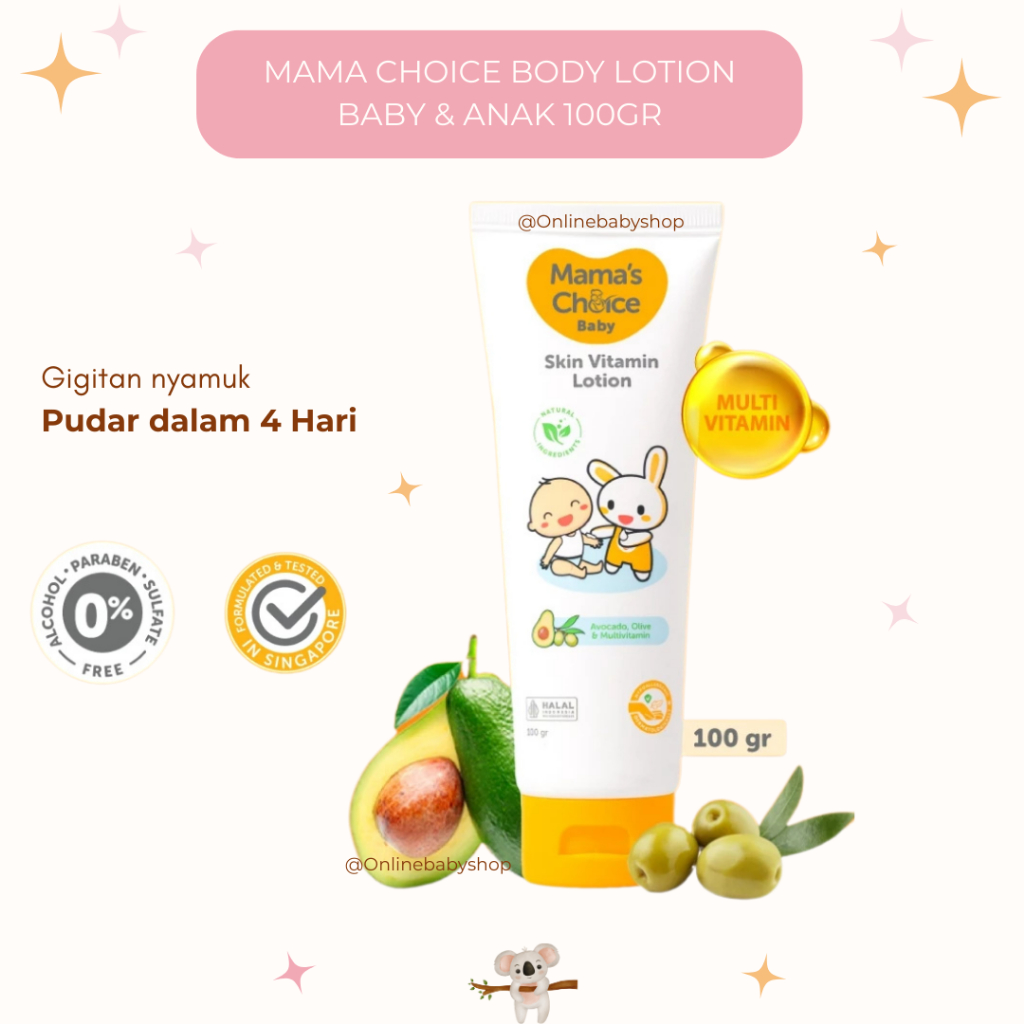 Mama's Choice Body Lotion Baby & Anak - Baby Skin Vitamin Lotion (Handbody Bayi dan Anak)