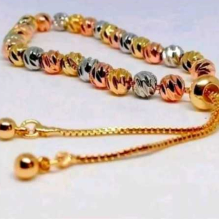 Gelang Tangan Titanium Biji Lada Serut Kobinasi Cantik