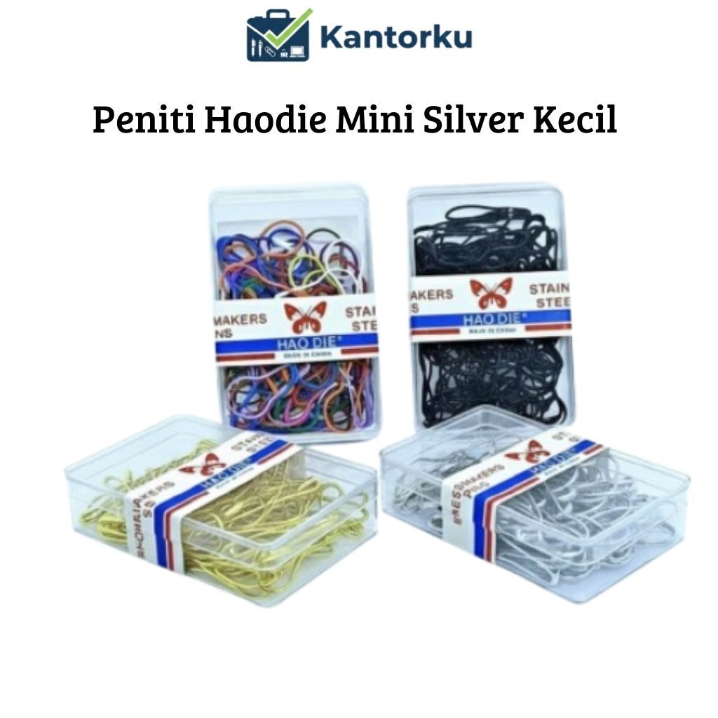 Peniti Hao die Mini Silver dan Emas Bohlam Lucu / Jarum Peniti Warna EMas Bohlam Anti Karat