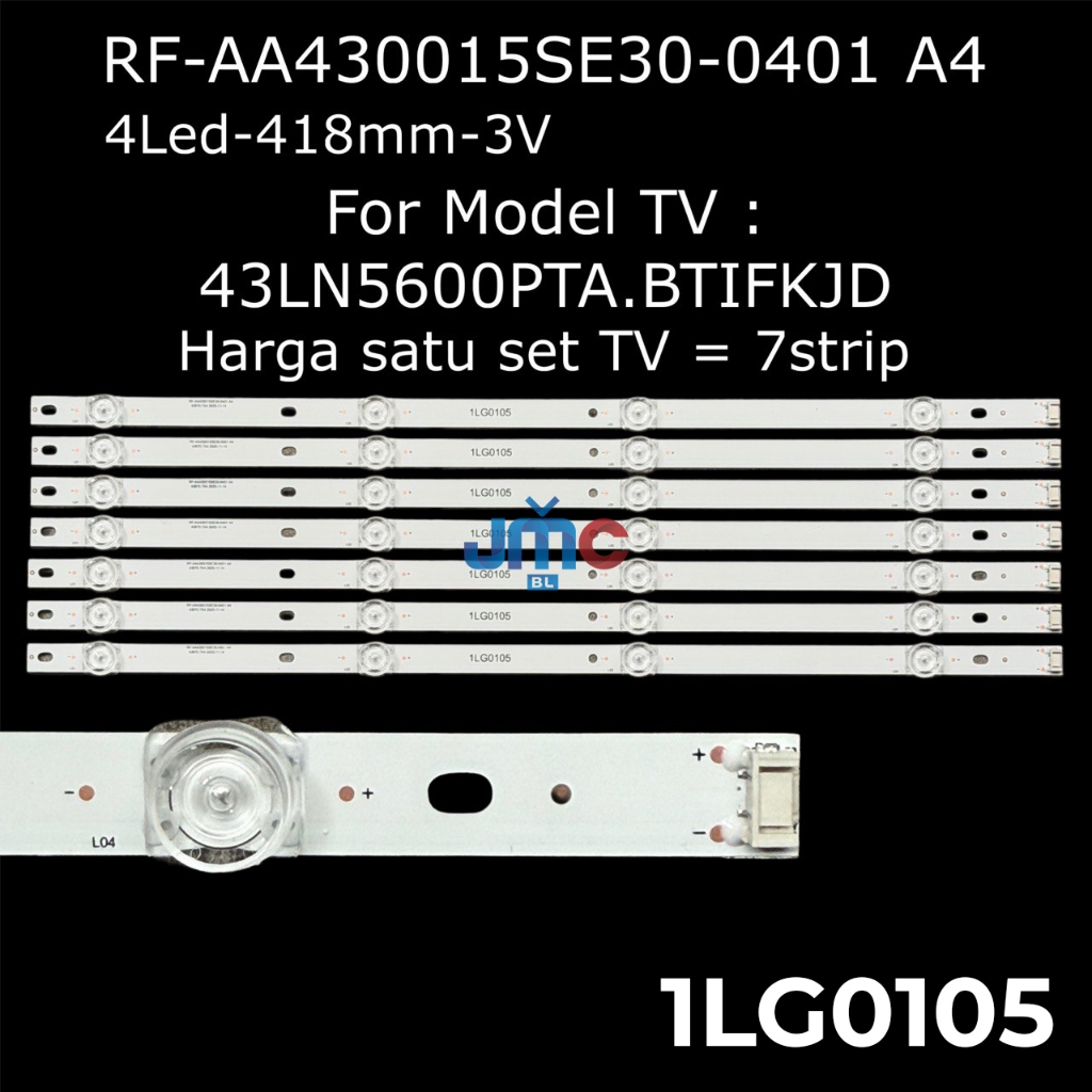 Backlight LG 43 Inch 43LN5600PTA.BTIFKJD 43LN5600 RF-AA430015SE30-0401 A4