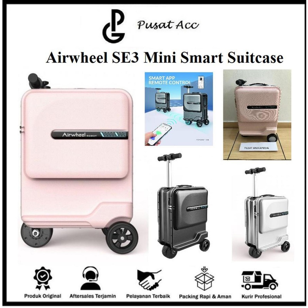 Air wheel SE3 Mini Smart Suitcase Riding Luggage 20inch - Air wheel Koper Elektrik Skuter