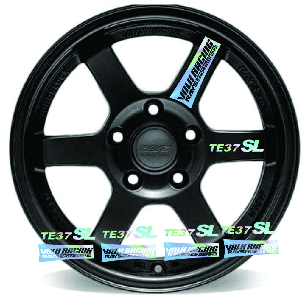 promo 1 set 8 pcs stiker velk RAYS TE37 SL cutting stiker velg ring 14 15 16 17 18 semua velk keren 